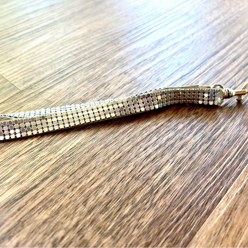 Y2K AMANDA SMITH Silver Chainmail Mesh Wristlet Clutch Bag Party Pouch Accessory - Picture 9 of 12